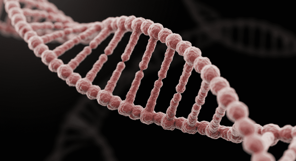 gen de la doble hélice del ADN, molécula fundamental de la vida. Representación científica para contenido de genética y biología molecular.