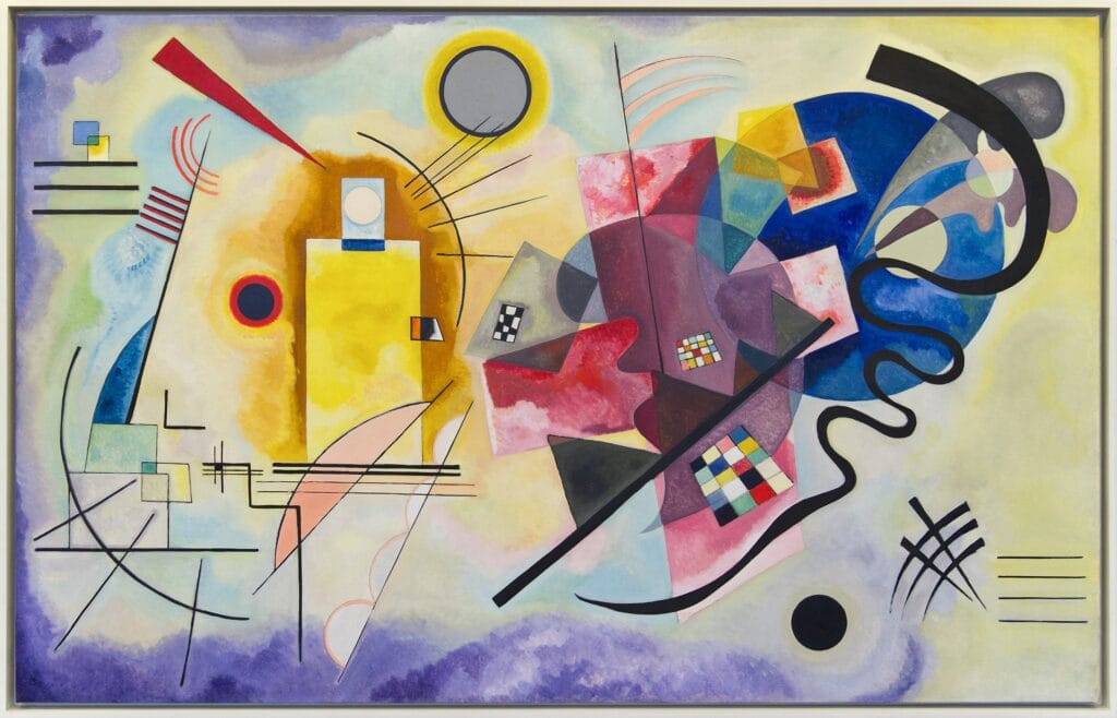 Historias trágicas detrás de las pinturas más famosas del arte 6 Vasili Kandinsky - Amarillo, Rojo y Azul