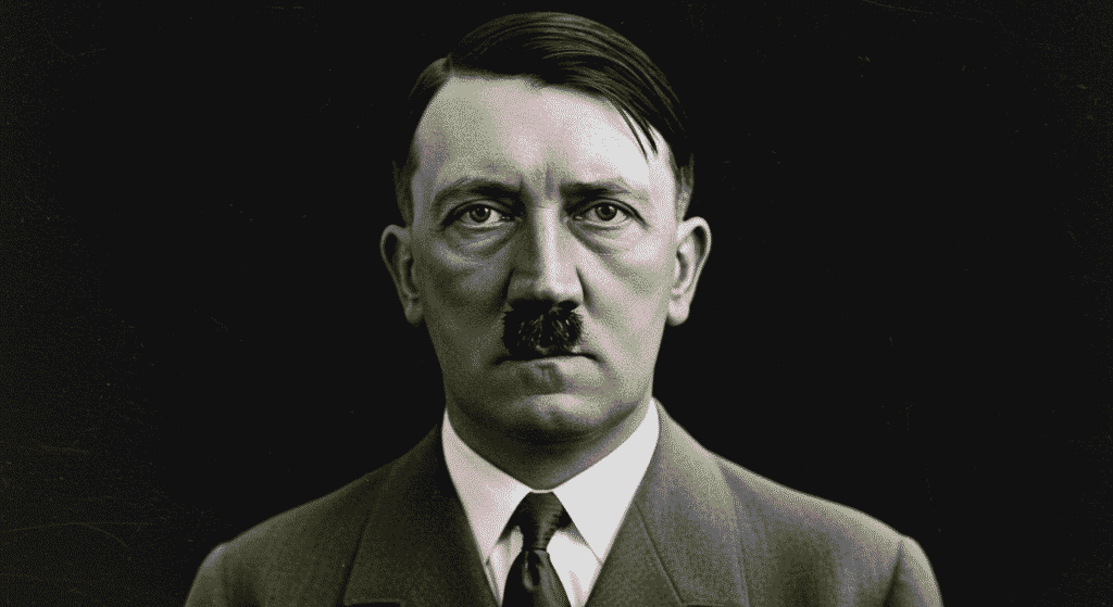 ¿Quién fue Adolf Hitler? Ascenso, dictadura y caída del líder nazi 2 Retrato en blanco y negro de Adolf Hitler, líder nazi. Fotografía histórica de Hitler con su característico bigote. Imagen de archivo de Adolf Hitler.