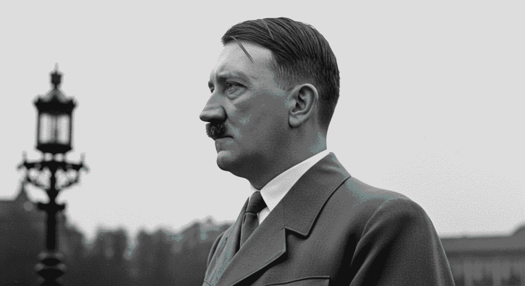 ¿Quién fue Adolf Hitler? Ascenso, dictadura y caída del líder nazi 4 Adolf Hitler haciendo el saludo nazi. Imagen histórica de Hitler y el Tercer Reich. Fotografía en blanco y negro de Adolf Hitler con uniforme militar.