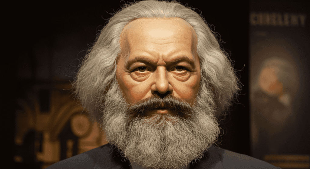 ¿Quién fue Karl Marx? Vida, ideas y legado del padre del marxismo 4 Figura de cera de Karl Marx. Imagen de Karl Marx. Ideal para contenido sobre filosofía, historia y economía política.