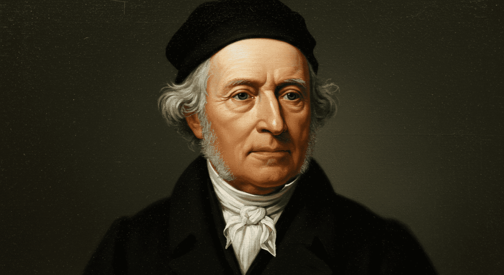 Retrato de Carl Friedrich Gauss, famoso matemático y científico. Pintura al óleo.

