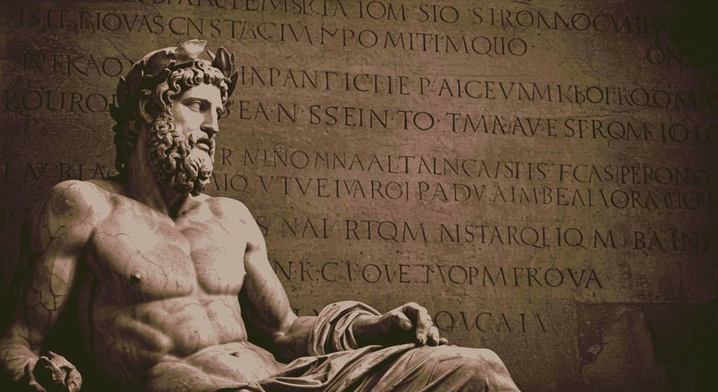¿De dónde vienen los nombres de los días de la semana? 4 Escultura de un dios romano con inscripciones antiguas en piedra. Arte y legado de la antigua Roma.