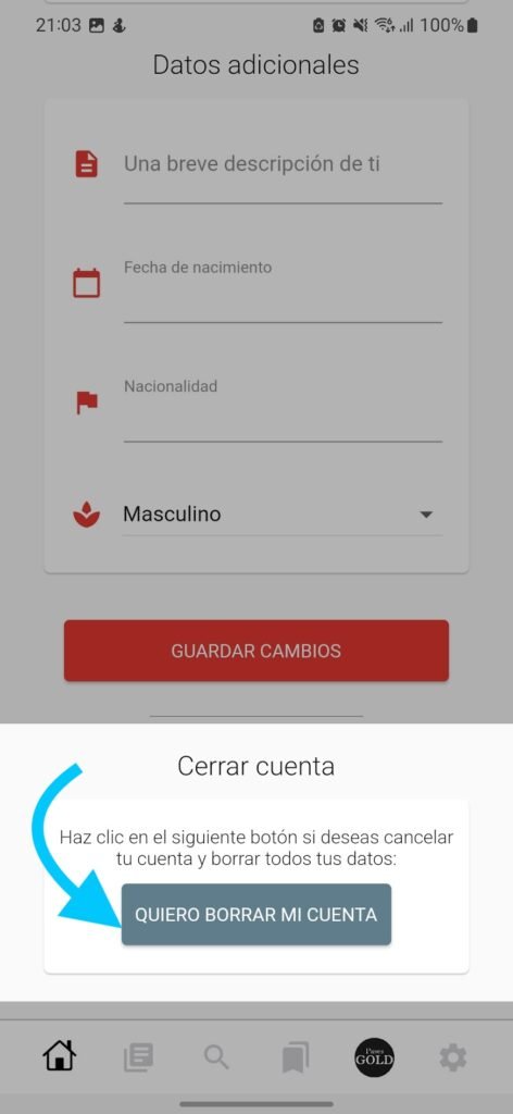 Cómo eliminar cuenta en la aplicación móvil 3 Cómo eliminar cuenta en la aplicación móvil | 3