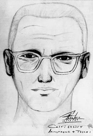 El enigma del Asesino del Zodiaco: Un misterio que podría haberse resuelto 6 Retrato del Asesino del Zodiaco: Un dibujo a mano que muestra a un hombre con gafas, expresión neutral y un aire intrigante.