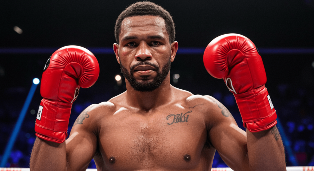 El Arte del Boxeo: Historia, Evolución y Maestría en el Ring 6 Retrato de un boxeador musculoso con guantes rojos, mostrando su fuerza y determinación. Imagen de boxeo y deporte de combate.