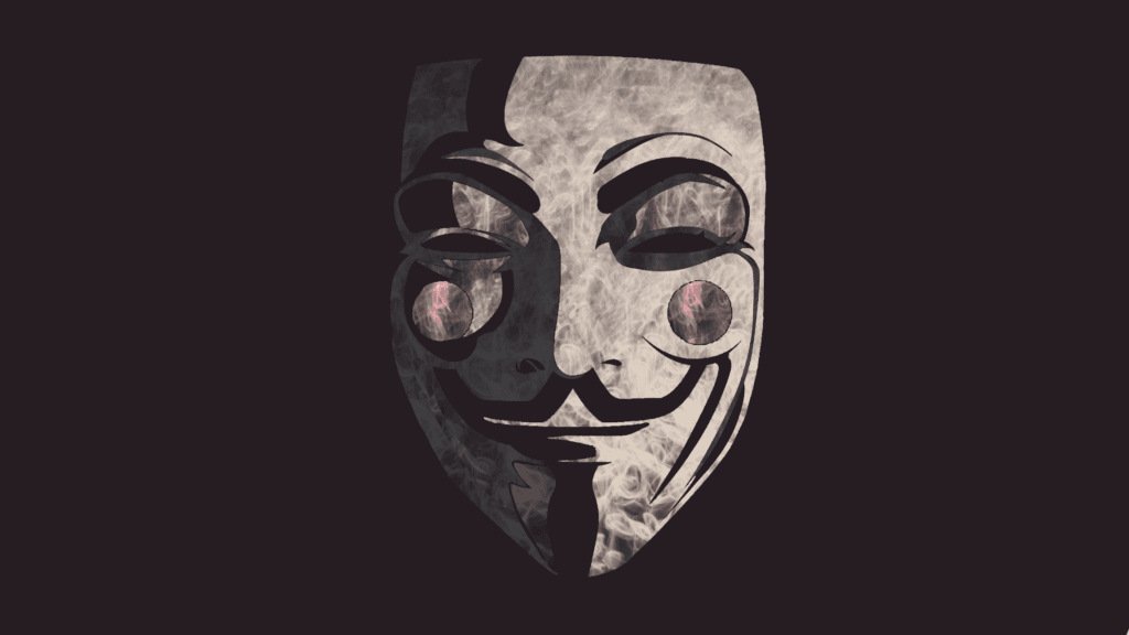 La Deep Web: La otra parte del internet 3 Máscara de Guy Fawkes estilizada sobre fondo oscuro. Diseño texturizado en tonos grises y blancos, con detalles en negro y círculos rosas en las mejillas. Ideal para representar el anonimato y la protesta. #GuyFawkes #Máscara #Anonimato #Protesta