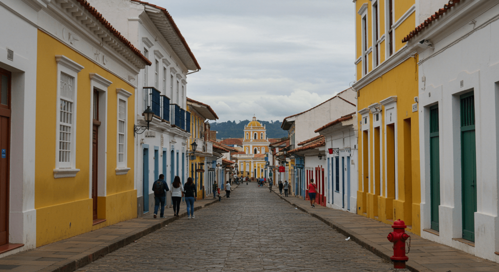 ¿Quién fue Gabriel García Márquez? Vida, obra y legado del Nobel colombiano 2 Calle con edificios coloridos y el logo del Centro Gabo. Arquitectura colonial en Cartagena de Indias, Colombia. Turismo cultural. Accesibilidad web.