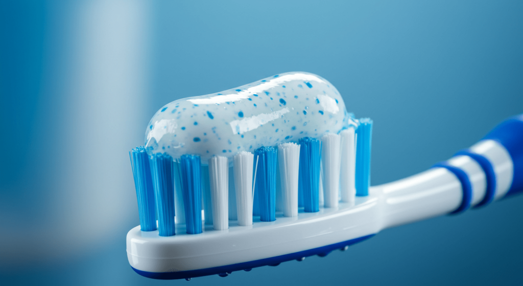 ¿6x1?: ¿En qué año estamos realmente? 4 Cepillo de dientes con pasta dental. Imagen de higiene bucal, cepillo azul con pasta de dientes blanca y azul. Cuidado dental.