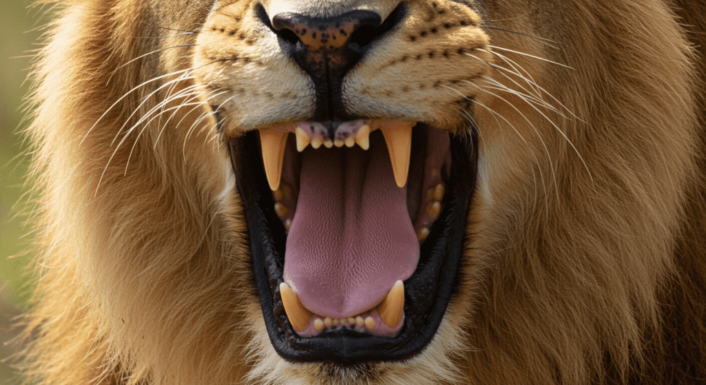 ¿Existen los fantasmas? Esto es lo que dice la ciencia 3 Primer plano impactante de león rugiendo mostrando sus afilados dientes. Imagen ideal para contenido sobre naturaleza salvaje, depredadores y vida animal africana.