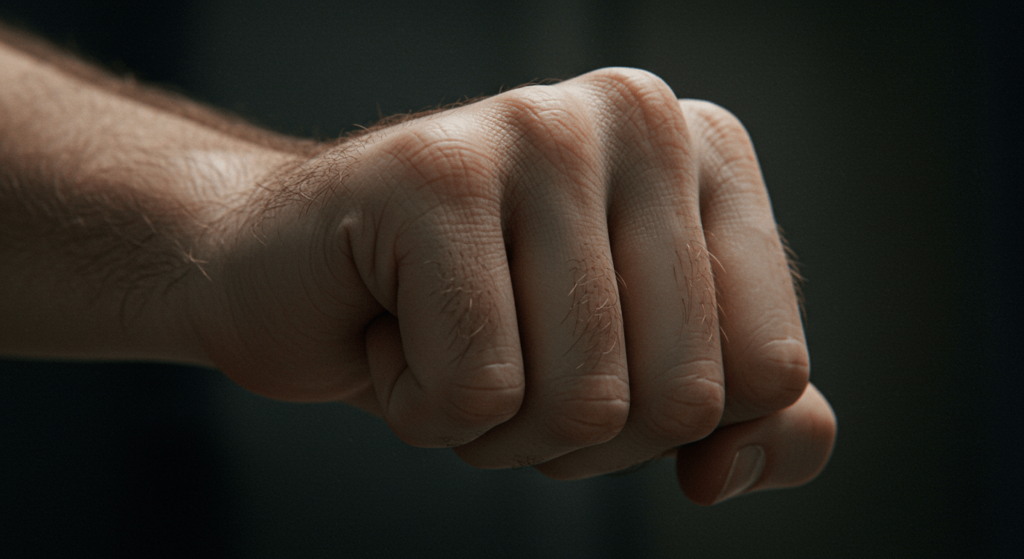 ¿Qué es el estrés y por qué sentimos que todo nos sobrepasa? 2 Puño cerrado mostrando tensión y fuerza. Lenguaje corporal, emoción, mano humana, agresión.