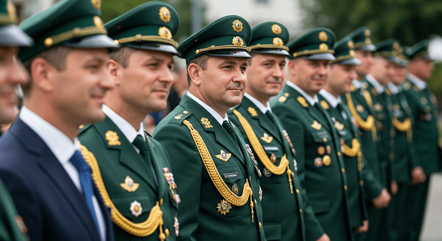Los 6 animales más peligrosos del mundo (y por qué deberías temerles) 7 Oficiales militares en formación. Imagen de un evento militar y la jerarquía en el ejército. Ideal para contenido sobre defensa nacional, política y eventos oficiales.