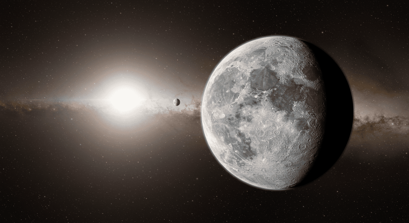 Datos curiosos que probablemente ignorabas hasta hoy 7 Imagen de un planeta en el espacio con nebulosa de fondo. Fotografía de astronomía para contenido científico y educativo. Accesible para personas con discapacidad visual.