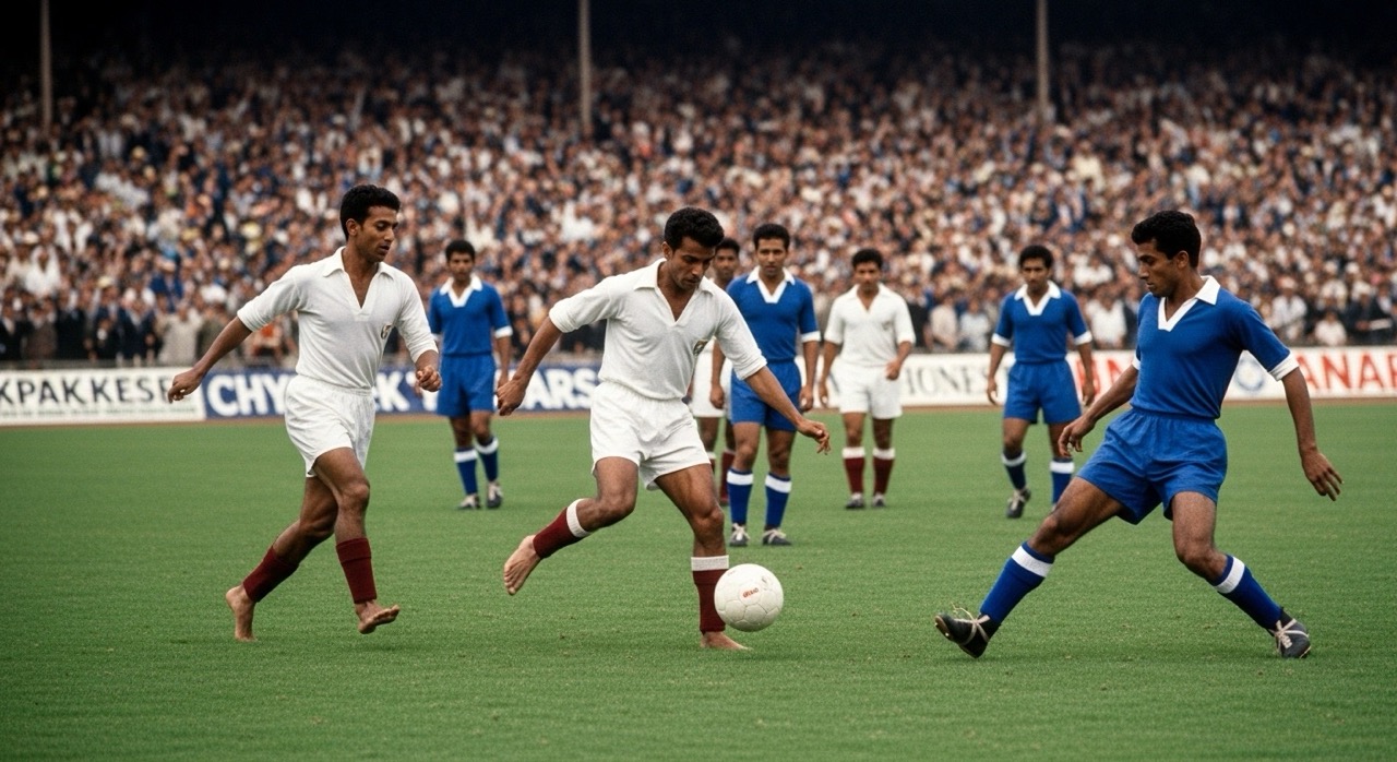 6 curiosidades de los Mundiales de Fútbol que no conocías 2 Representación de futbolistas de la India jugando descalzos, la curiosa historia del Mundial de 1950