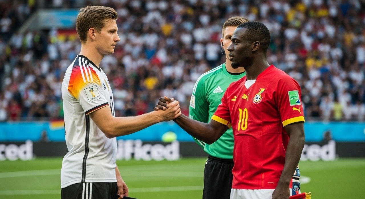 6 curiosidades de los Mundiales de Fútbol que no conocías 6 Hermanos futbolistas, uno con la camiseta de Alemania y otro de Ghana, enfrentándose en un partido de Copa Mundial