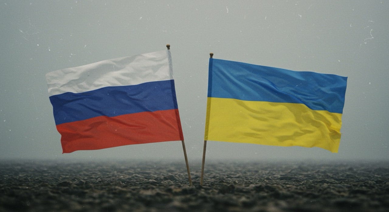 Bandera de Rusia vs Ucrania
