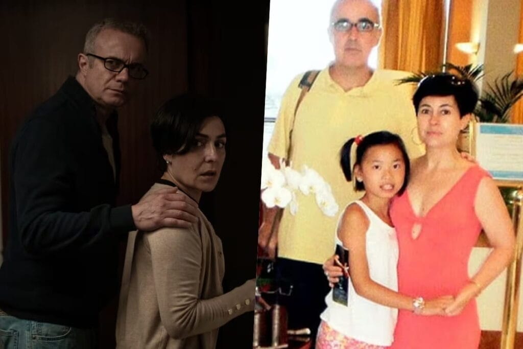 Asesinato de Asunta: el macabro crimen que estremeció a España 7 Imagen de los padres de asunta junto a una imagen familiar de ellos
