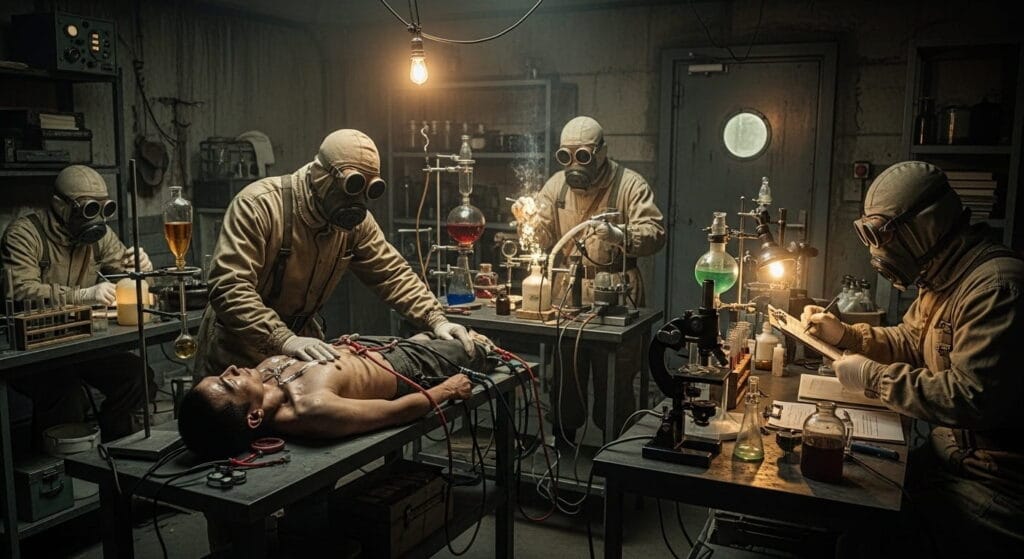 Científicos de la Unidad 731 realizando experimentos humanos reales durante la guerra