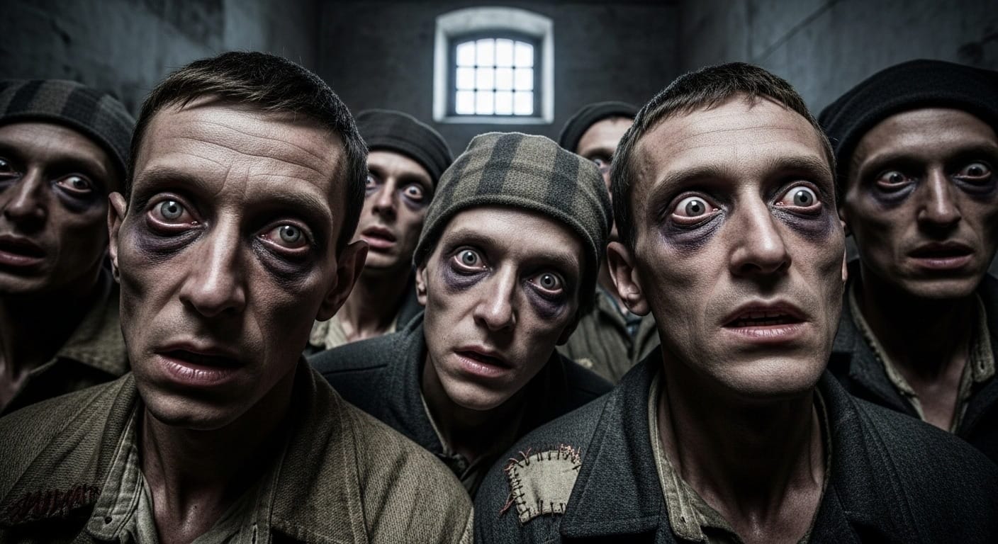 Representación del experimento ruso del sueño y sus efectos extremos en humanos portada