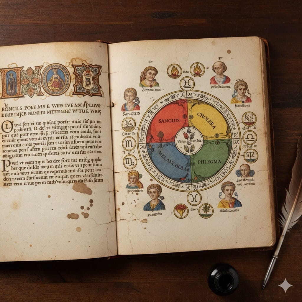 Enfermedad mental en la Edad Media: demonios en la cabeza 4 Teoría de los cuatro humores aplicada a la enfermedad mental en la Edad Media