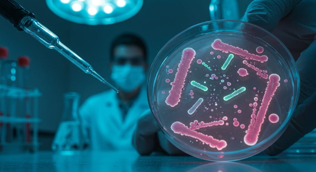 Innovación genética aplicada a bacterias en investigación.