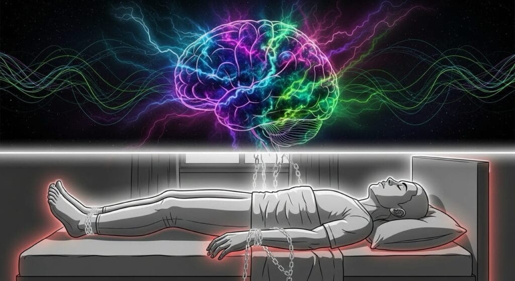 Parálisis del sueño y Lovecraft: cuando la ciencia se vuelve terror cósmico 2 Cerebro y cuerpo desconectados durante la parálisis del sueño.