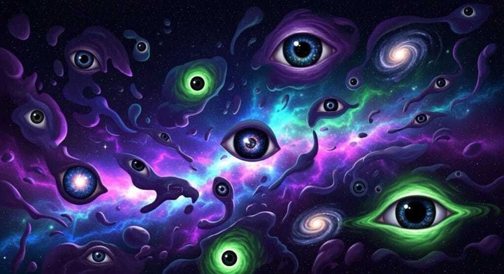 Parálisis del sueño y Lovecraft: cuando la ciencia se vuelve terror cósmico 6 Representación del miedo cósmico y la insignificancia humana.