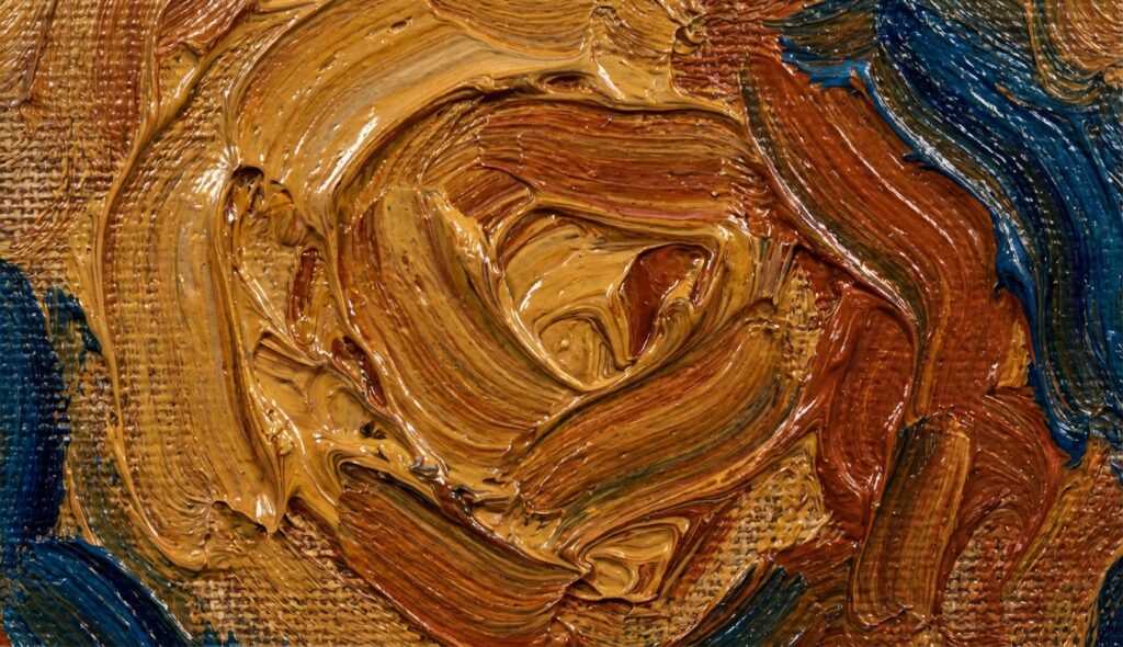 Textura de pintura al óleo con técnica de impasto