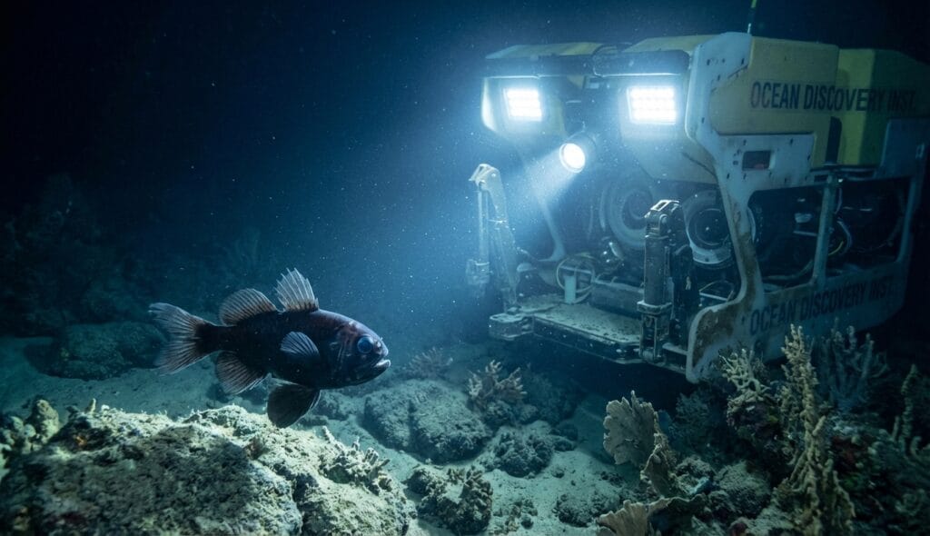 Exploración submarina de peces abisales