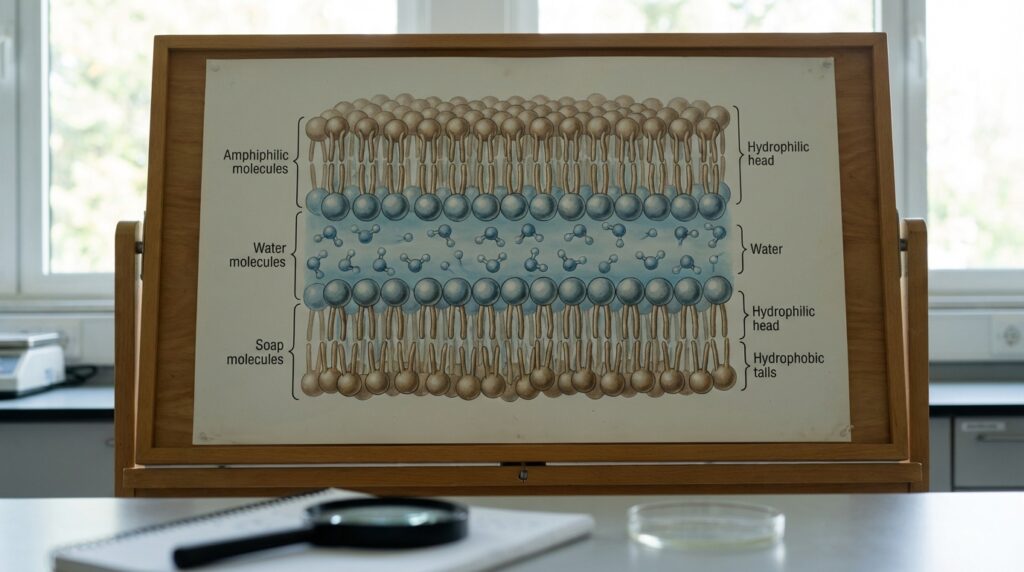 Burbujas de jabón: ¿Por qué siempre son esferas perfectas? 3 Estructura molecular de la película de jabón