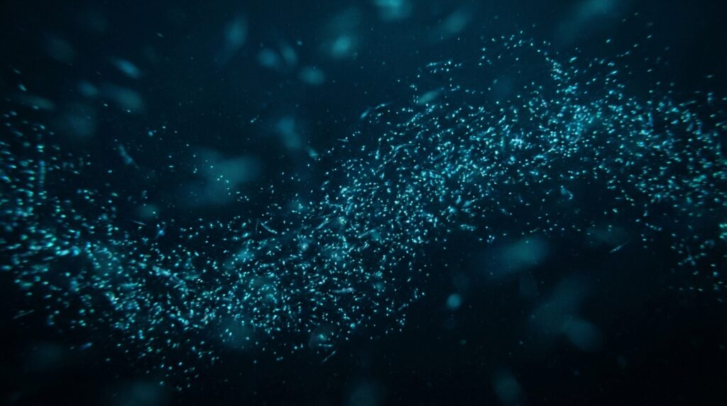 Corrientes marinas clima global: El motor del planeta 6 Fitoplancton brillante en una corriente oceánica profunda