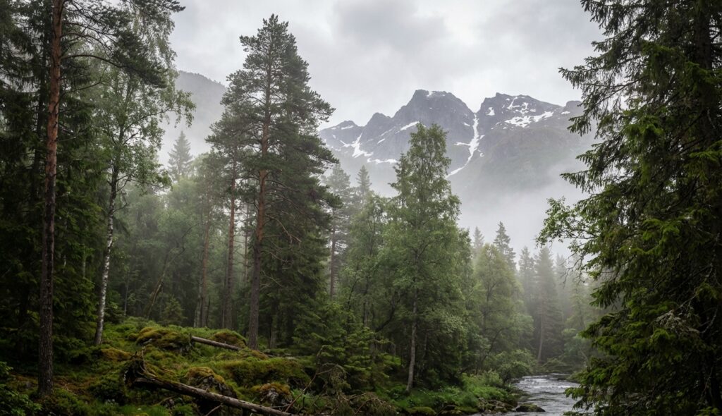Bosque virgen noruego protegido por leyes de deforestación cero