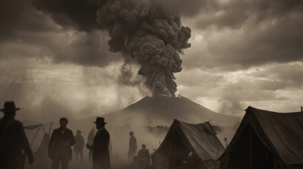 Erupción del monte Tambora oscureciendo el cielo