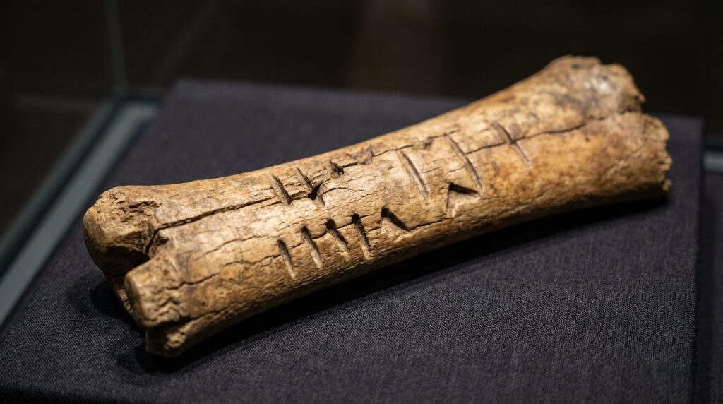 Hueso de Ishango con marcas matemáticas antiguas