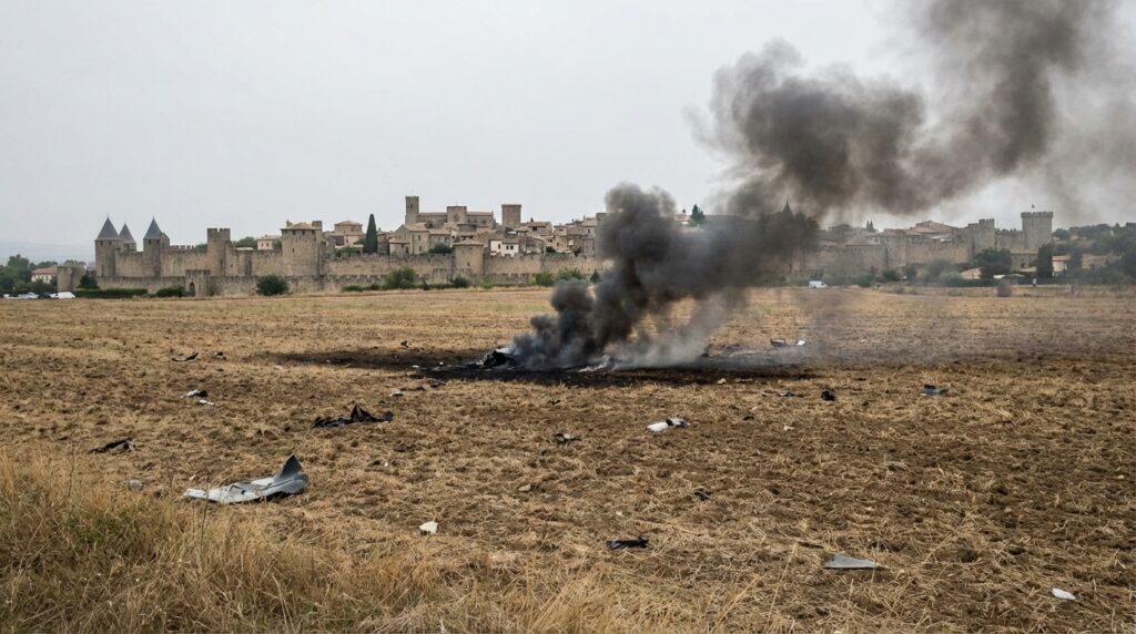 Humo negro saliendo del suelo tras el fenómeno de Núremberg