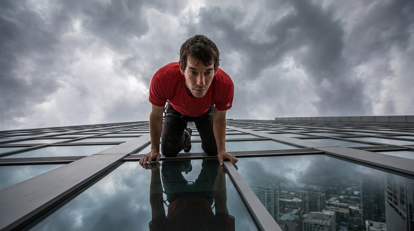 Alex Honnold escalando rascacielos Taipei 101