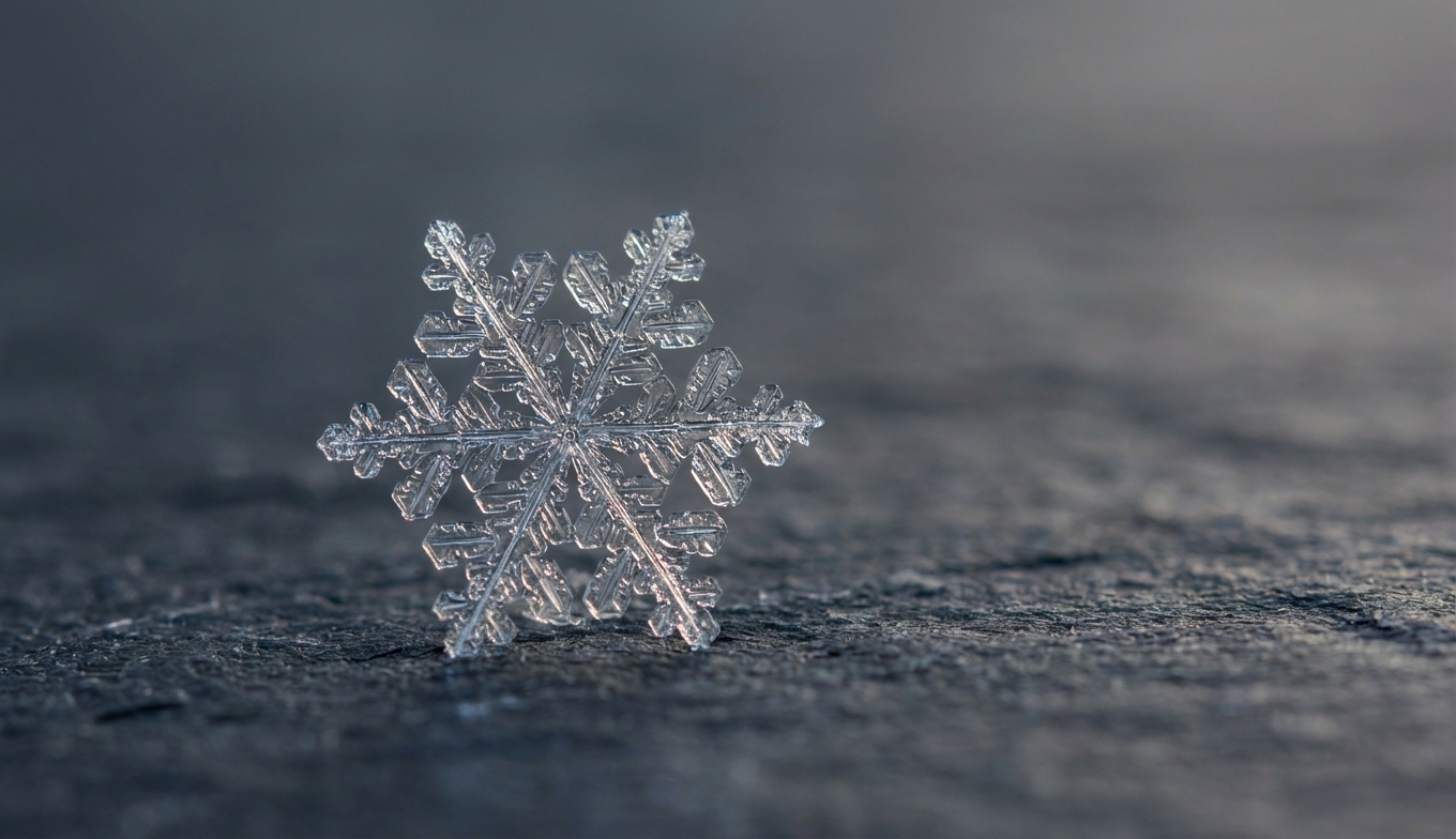Copo de nieve simétrico detallado