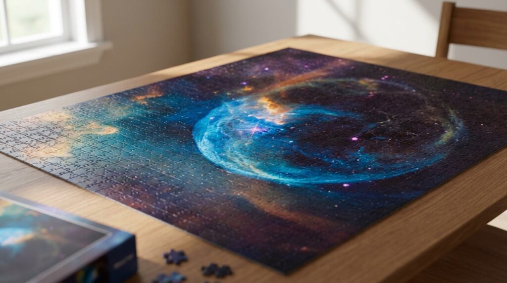 Rompecabezas para el cerebro: Cómo frenan el deterioro 2 Rompecabezas complejo de una nebulosa con colores vibrantes