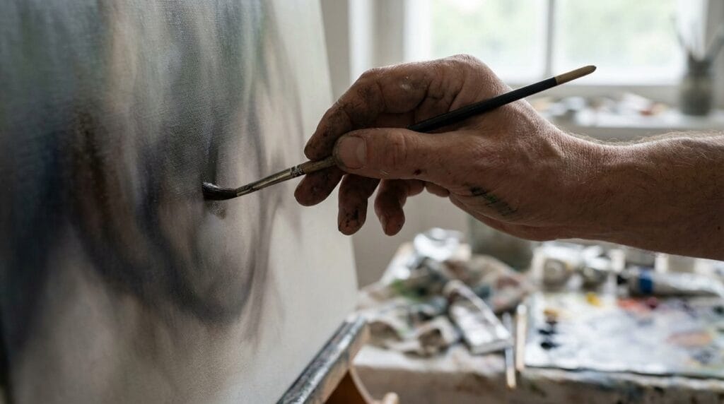 La mirada de la Mona Lisa: El secreto científico revelado 5 Detalle de la técnica de sfumato de Leonardo da Vinci en la pintura