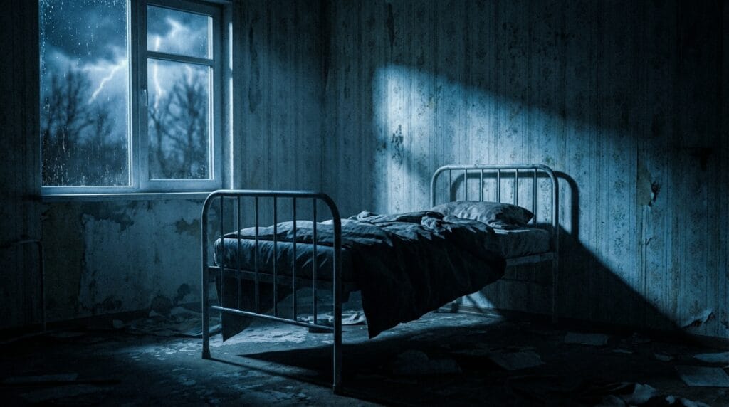 Issei Sagawa: El caníbal japonés que se volvió celebridad 7 Cama de hospital vacía en una habitación oscura y tétrica