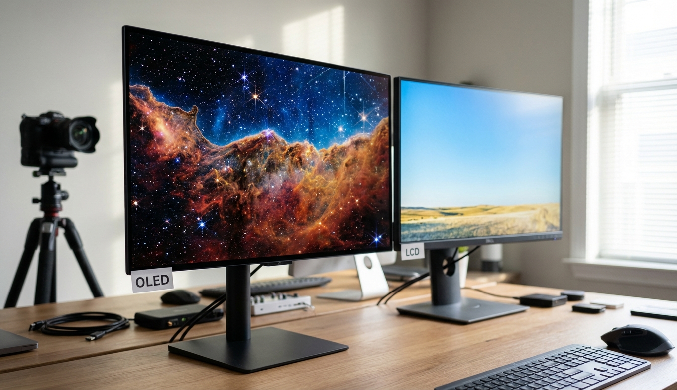 Comparativa visual entre pantallas OLED vs LCD