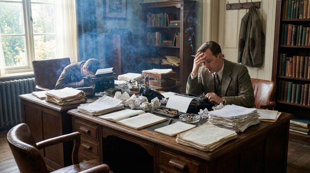 Cine sonoro: El increíble cambio que transformó la actuación 6 cine-sonoro - Escritores de Hollywood trabajando en guiones para películas habladas