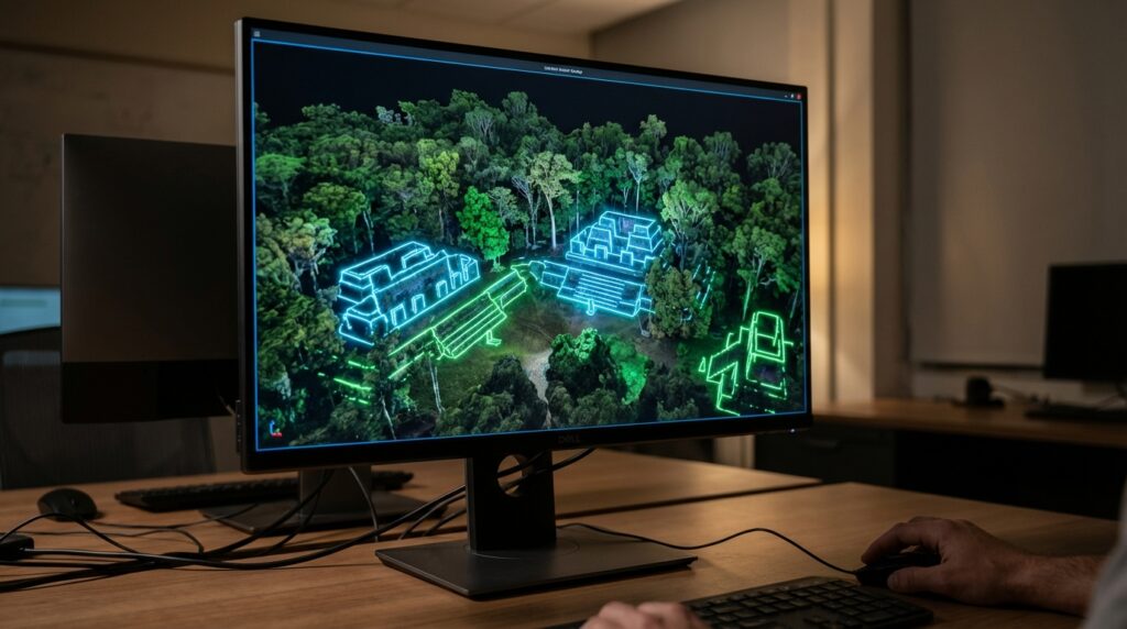 descubrimientos sobre la civilización maya - mapa LiDAR de una ciudad antigua