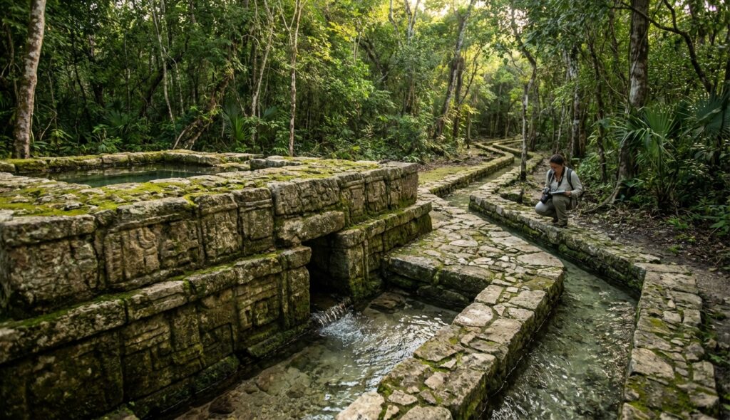 descubrimientos sobre la civilización maya - sistema de canales y depósitos de agua antiguos