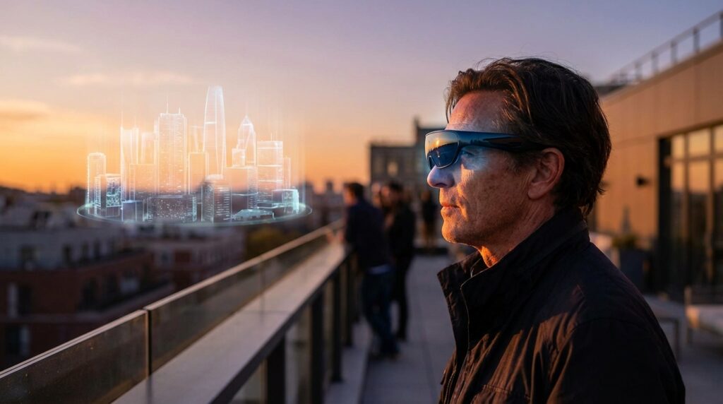 Genie 3 - persona explorando un mundo digital generado por IA