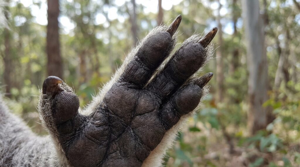 Huellas dactilares: el secreto revelado de tu identidad 7 huellas dactilares - detalle de las marcas de identidad en la pata de un koala