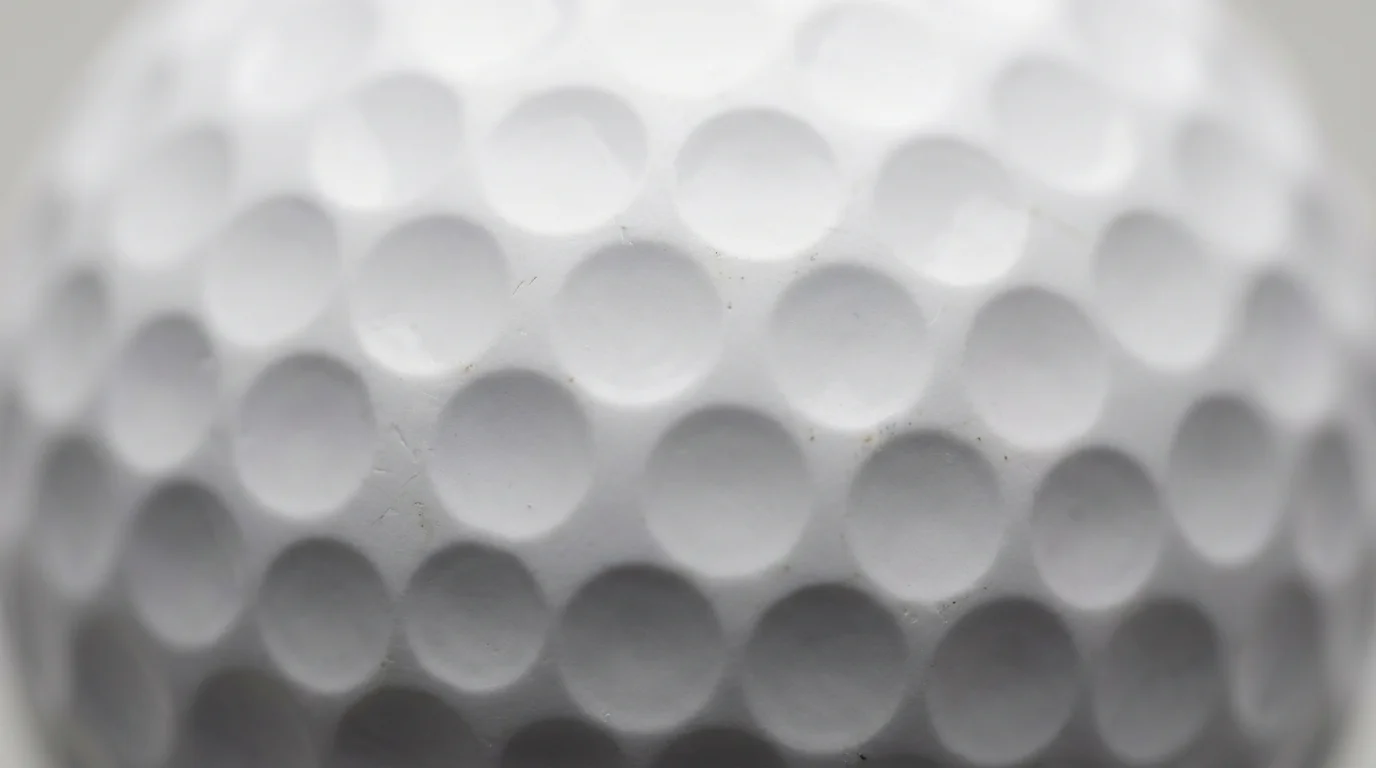 hoyuelos en las pelotas de golf - detalle macro de la superficie y patrones