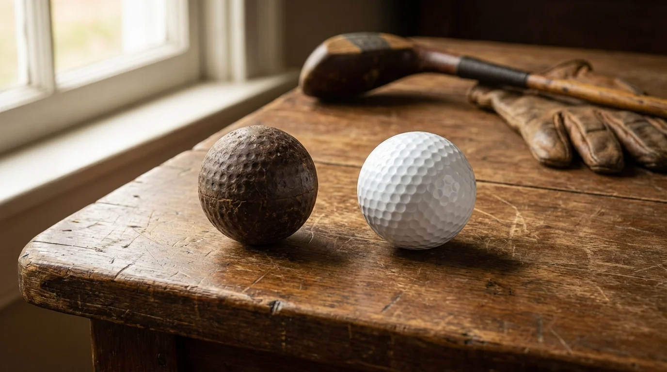hoyuelos en las pelotas de golf - comparación bola antigua vs moderna