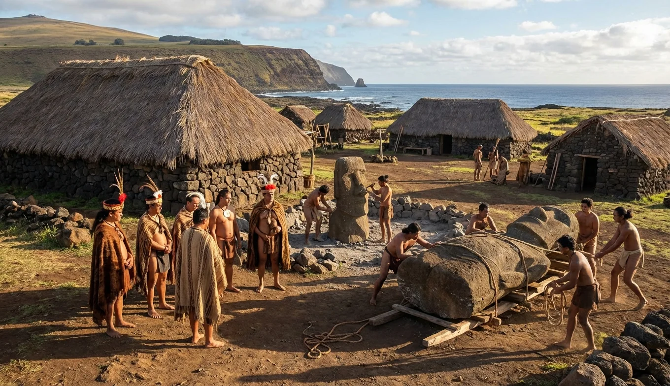 historia de Rapa Nui - organización social y clanes antiguos