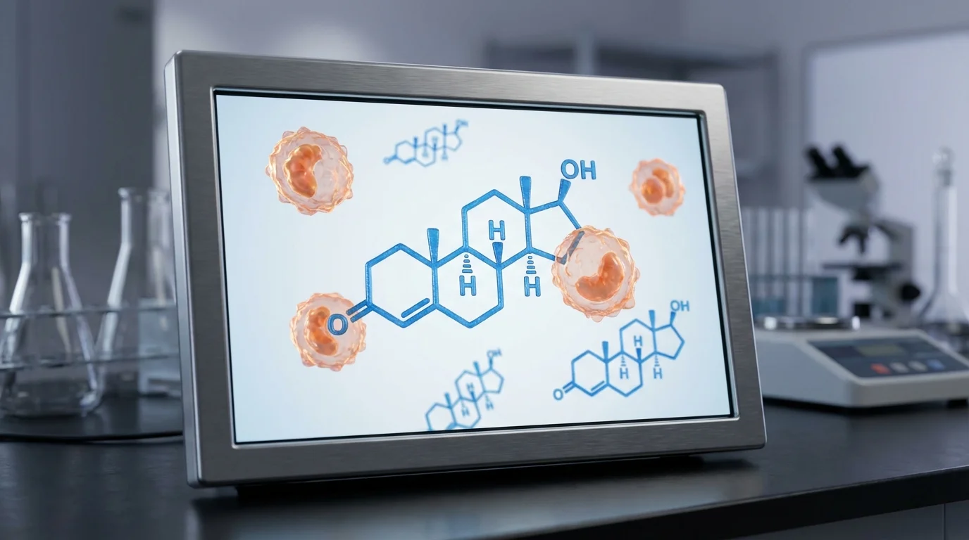 gripe masculina - representación de testosterona afectando el sistema inmunitario